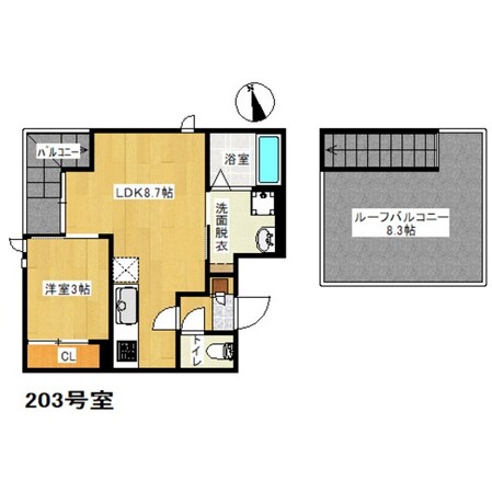 野芥駅 徒歩5分 2階の物件間取画像